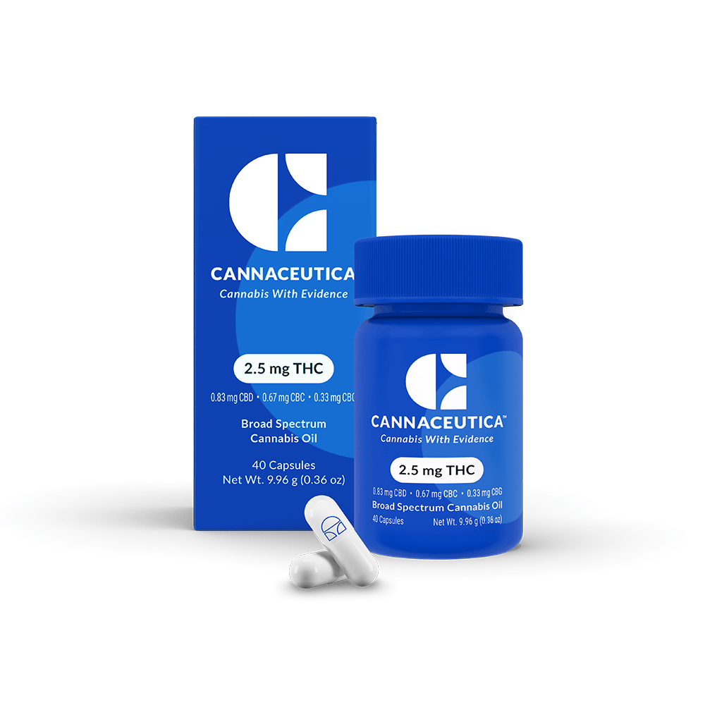 2.5 mg THC Broad Spectrum Cannabis Oil Capsules Product Image