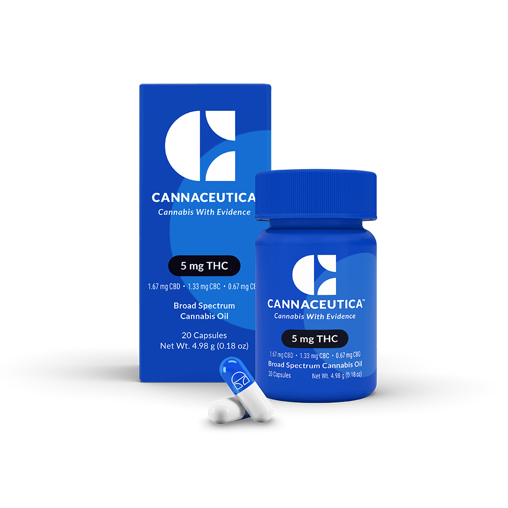 5 mg THC Broad Spectrum Cannabis Oil Capsules Product Image