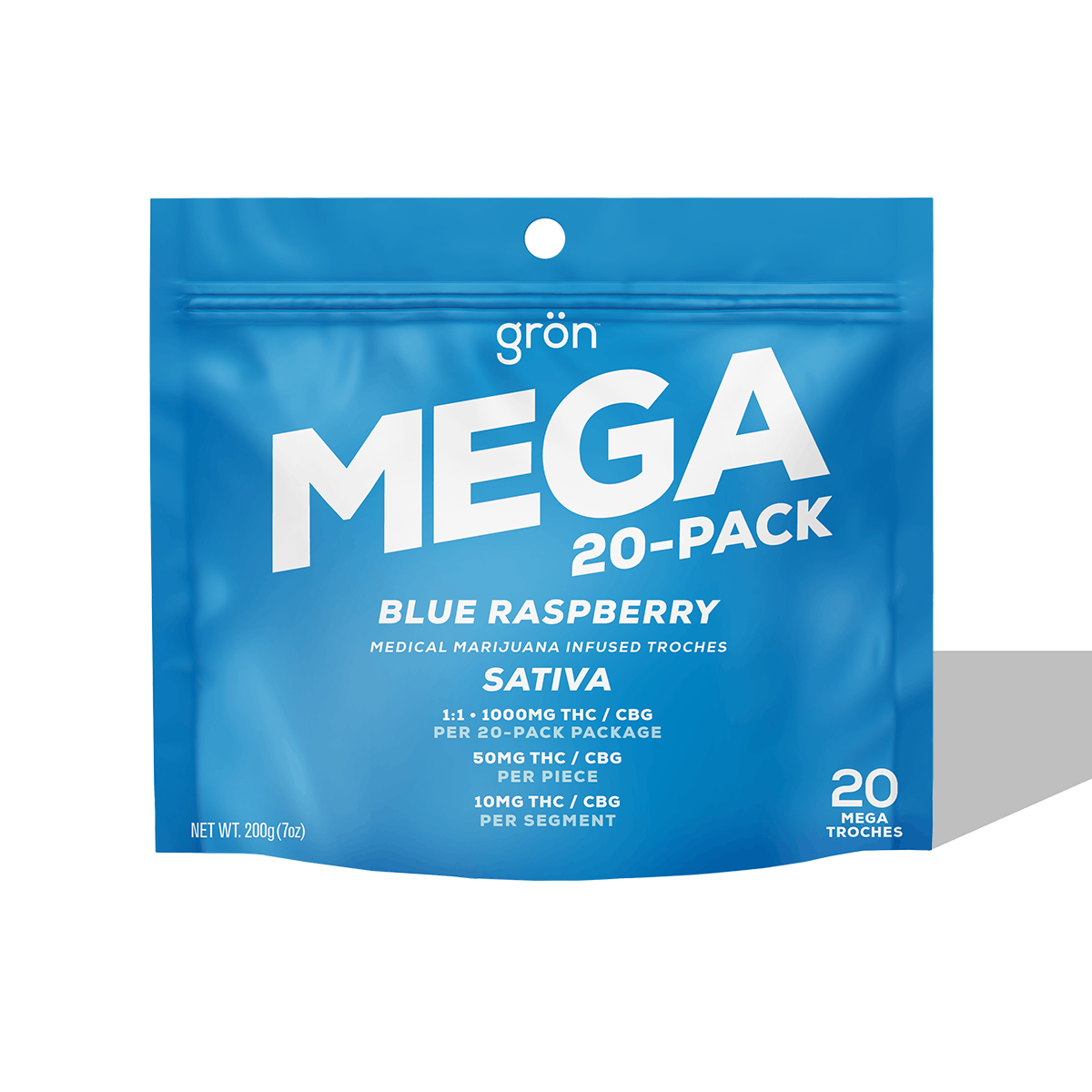 MEGA 20-Pack Blue Raspberry Troches Product Image