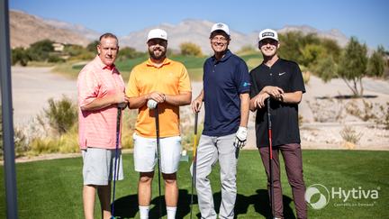 Team photo at Hole 17 Electric Drive Golf Event