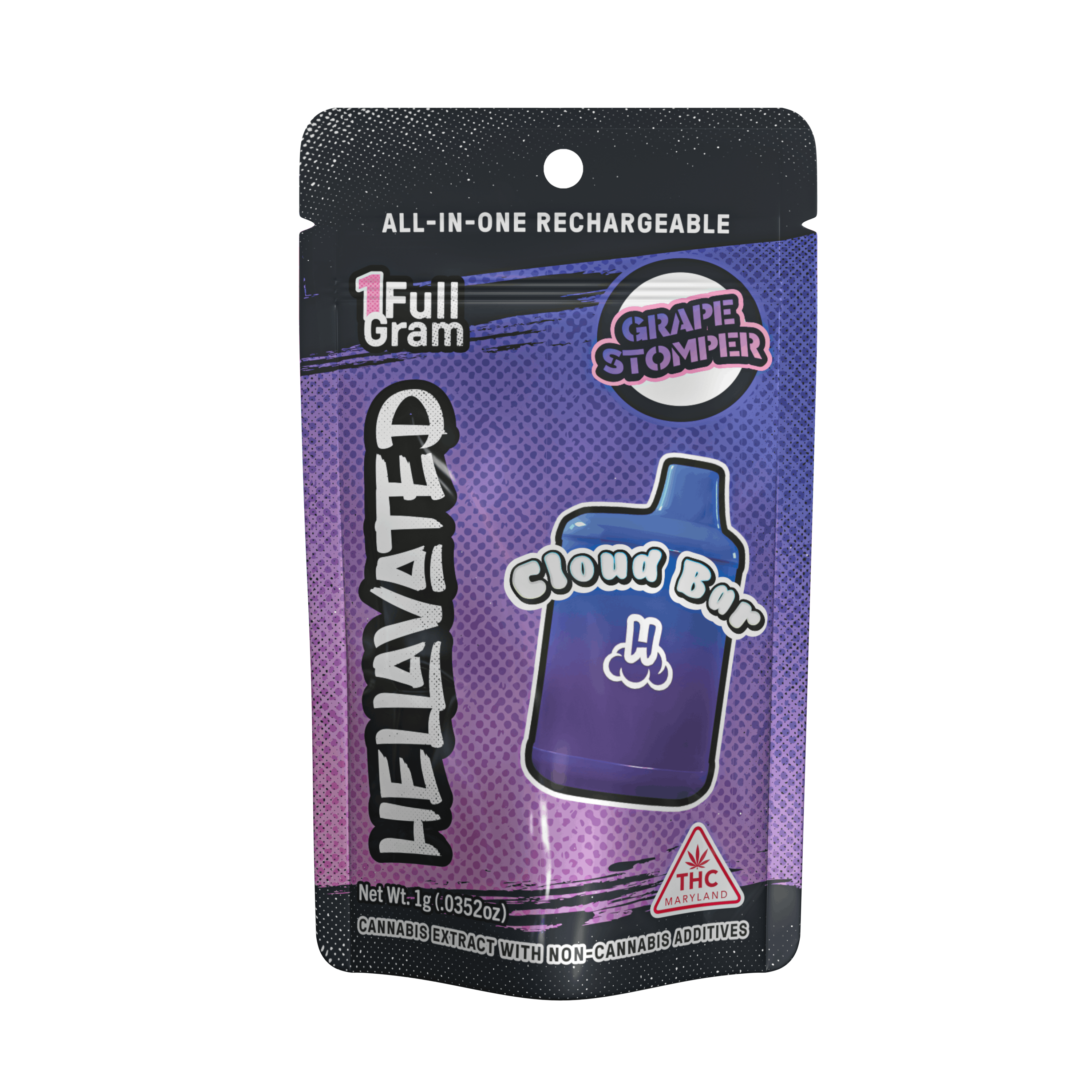 Grape Stomper Cloud Bar Disposable 1g Product Image