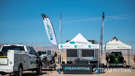 Team Hytiva Pit with Tents and Flags