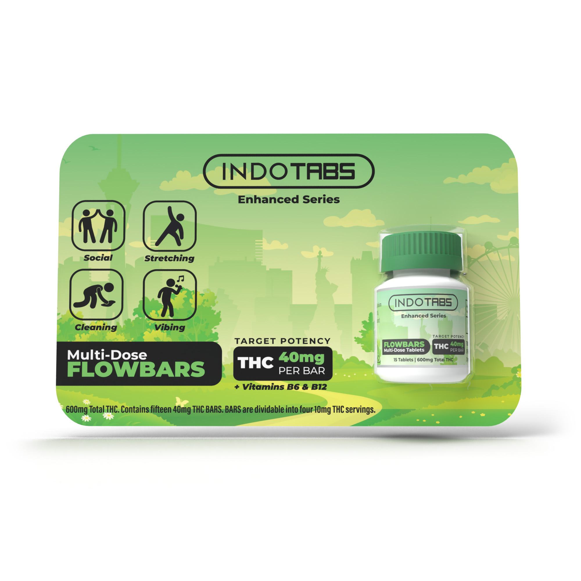 INDOTABS FLOWBARS 40mg Tablet 15 Pack Product Image