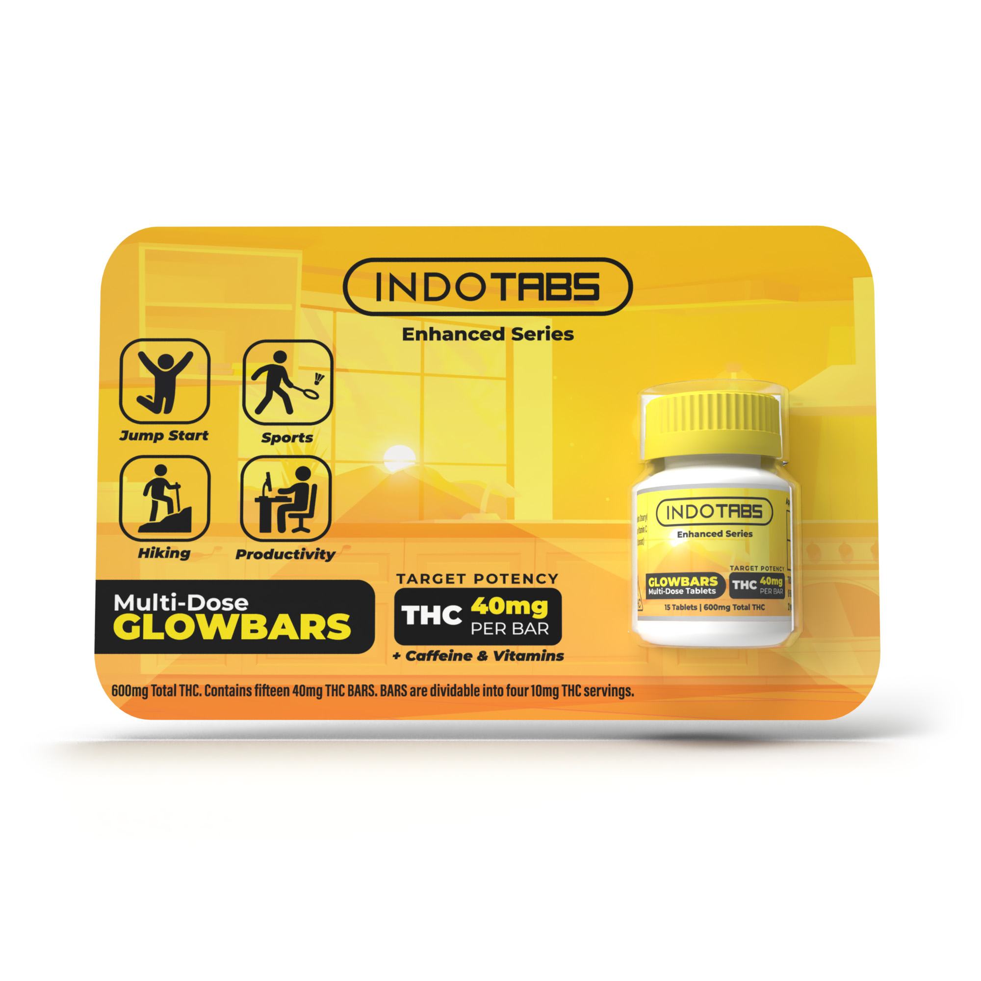 INDOTABS GLOWBARS 40mg 15 Pack Product Image