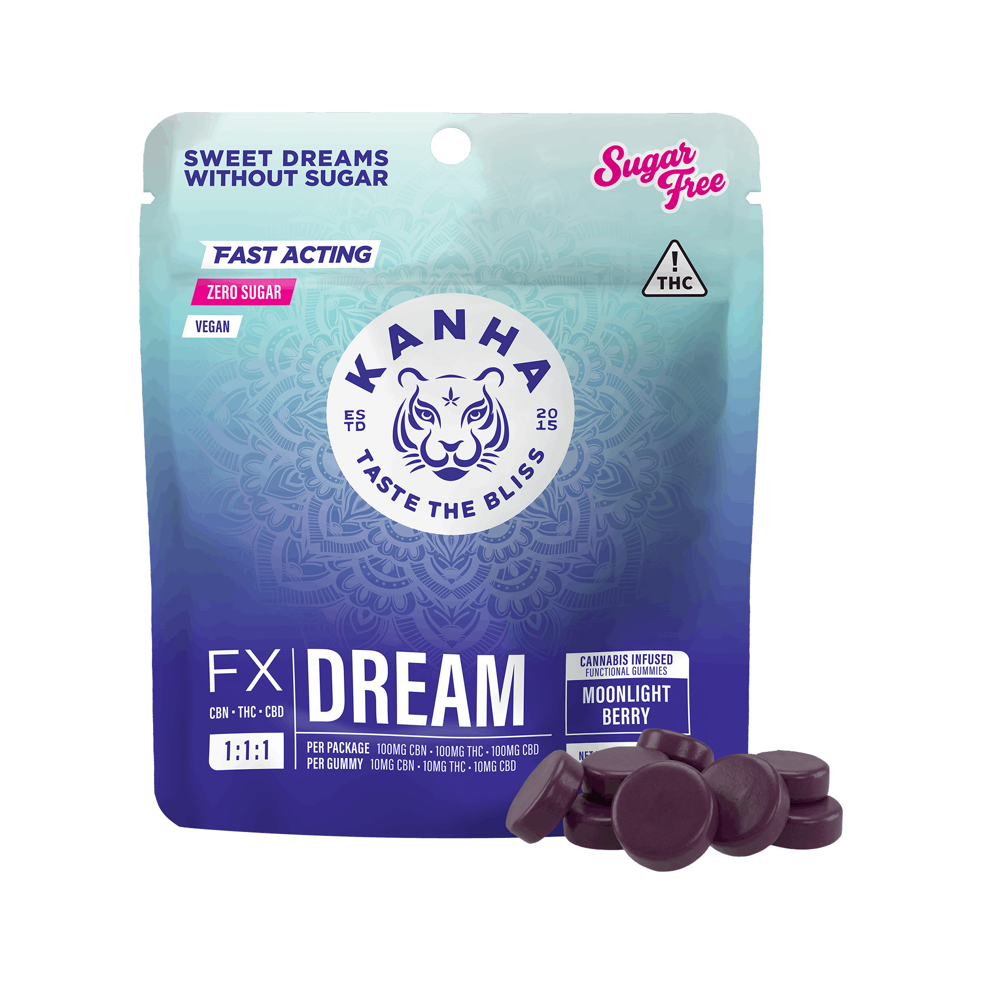 FX 1:1:1 Dream Moonlight Berry Gummies Product Image