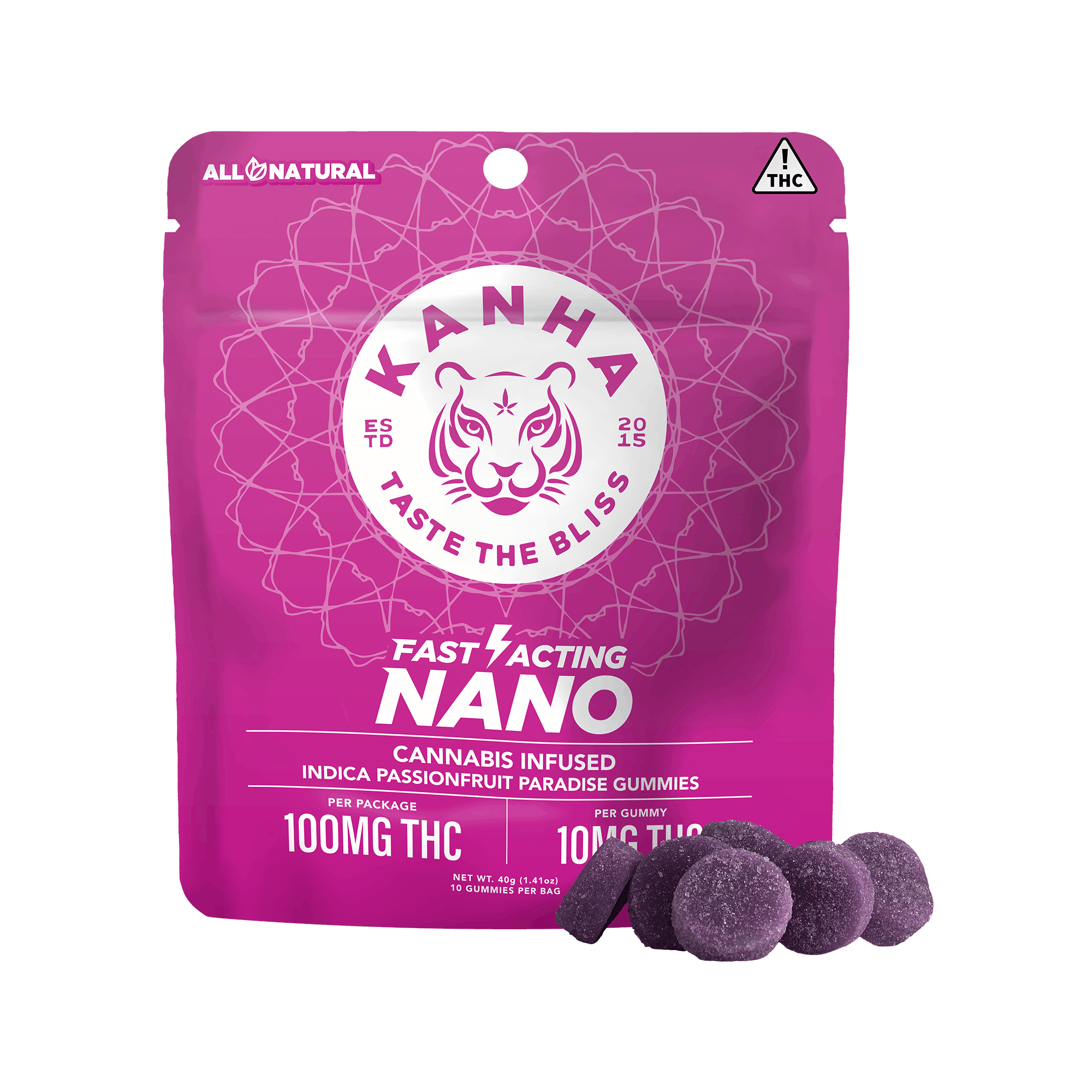 NANO Passionfruit Paradise Indica Gummies Product Image