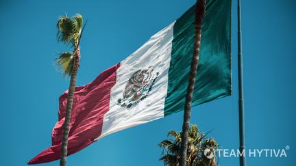 Mexican flag in Ensenada