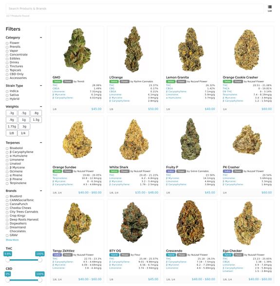 Hytiva online ordering menu for dispensaries