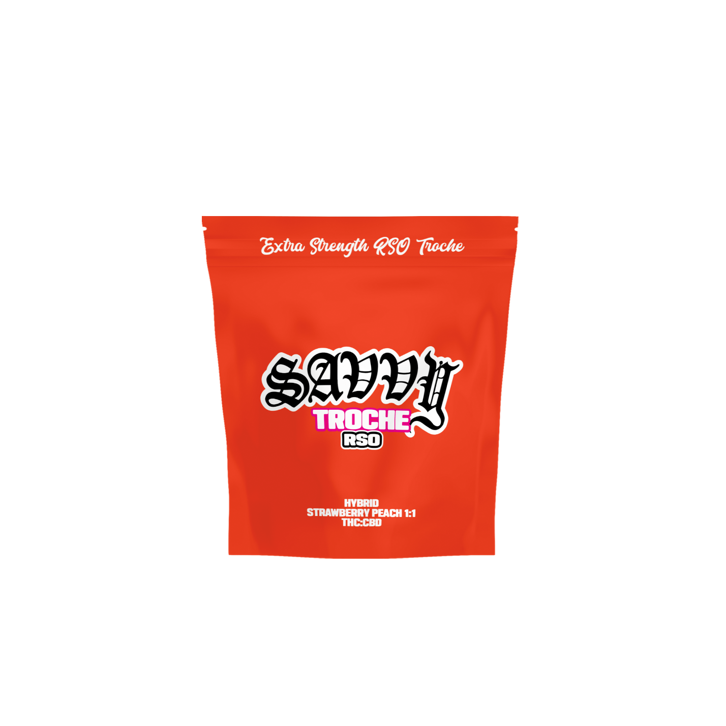Strawberry Peach 1:1 Extra Strength RSO Troches Product Image