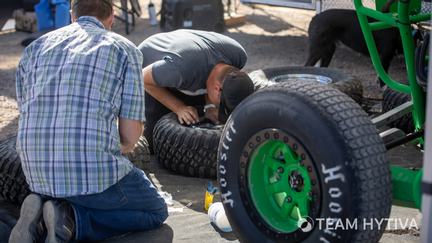 Wheel and Tire Prep in the Team Hytiva Pit
