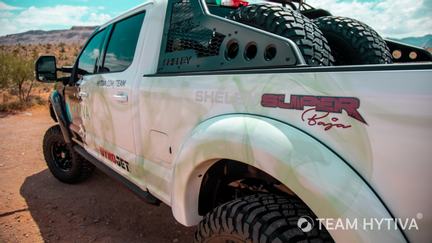 Shelby Super Baja Branding on Bed of Truck