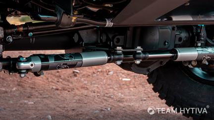 Left and Right Shocks of FOX Dual Steering Stabilizer System