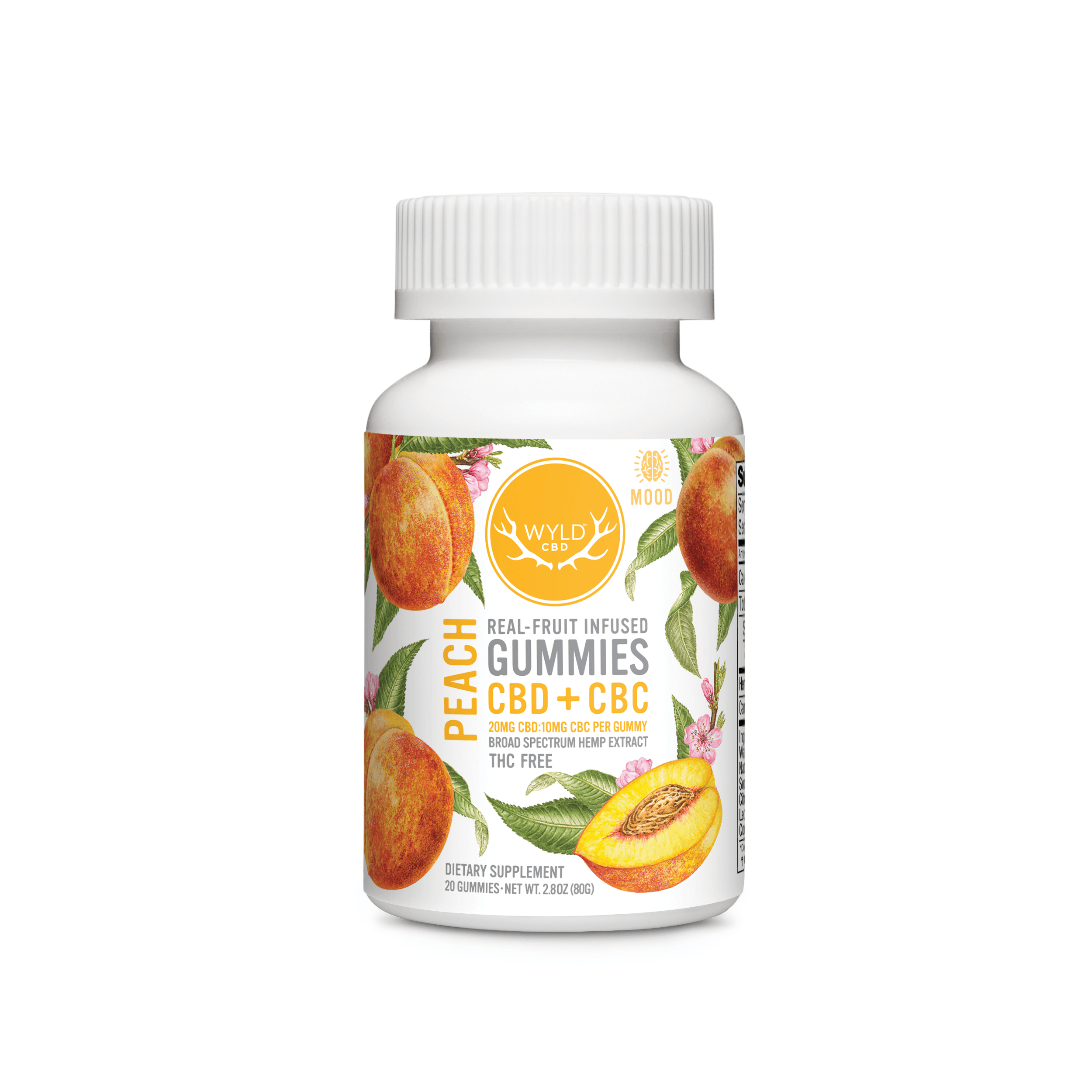 CBD Peach 2:1 Gummies 20pc Product Image