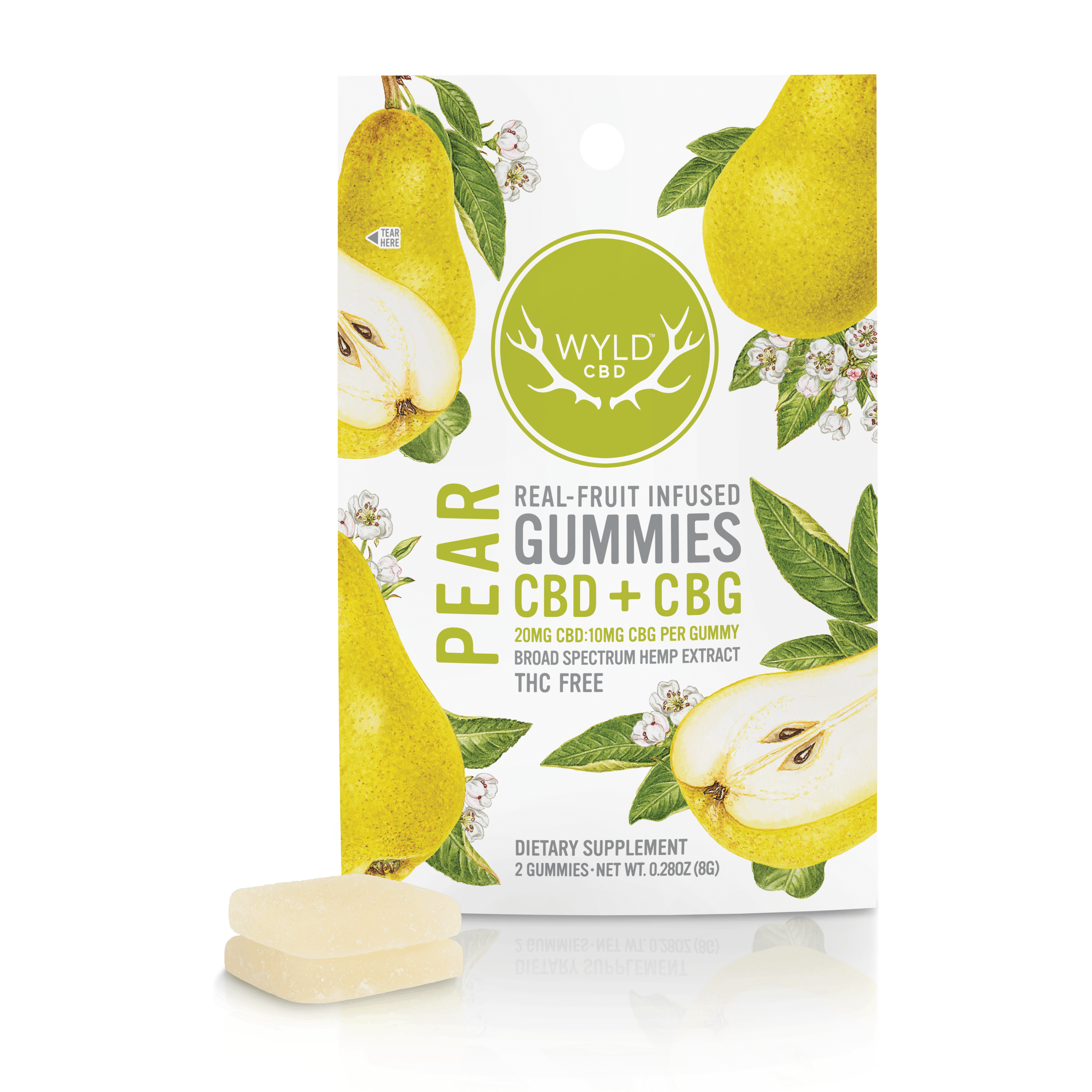 CBD Pear 2:1 Gummies 2pc Product Image